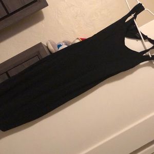 Black midi dress
